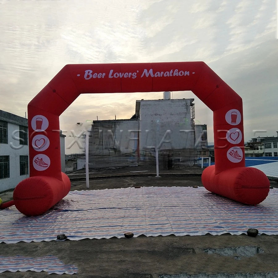 Archway With Air Blower Ace Angle Free Standing Start Line Pu Coated Inflatable Racing Arch,Beer Lovers Malathon