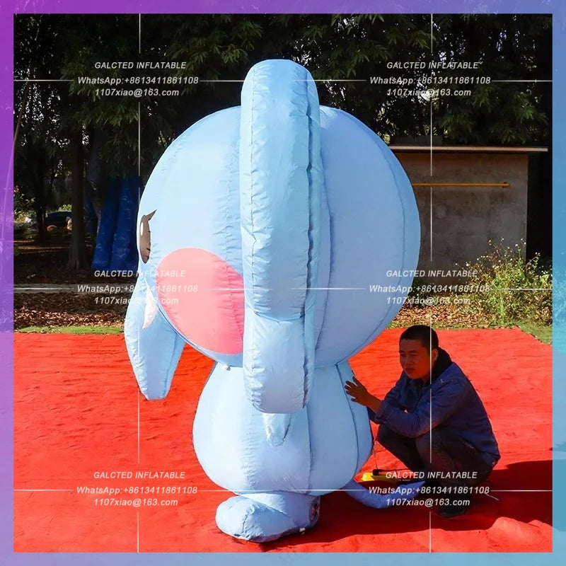 Large Events Advertising Party Cute Inflatable Blue Cute Toy Elephant 2.6x1.5x2mH Cartoon For BG-C0675