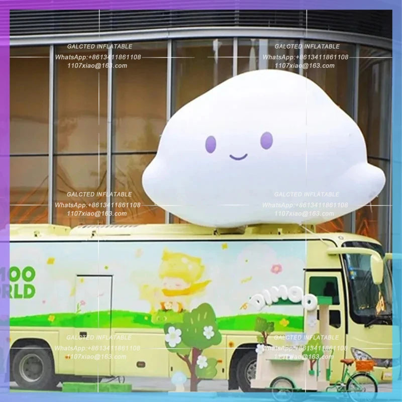 IP custom logo show camping market bar Inflatable Cartoon Cloud Model stage lighting props