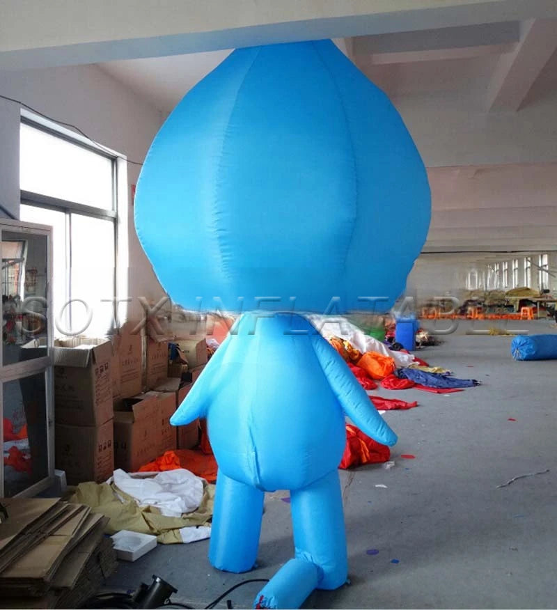 protection On Earth day inflatable advertising item Blue inflatable drops boy with tears for water resources