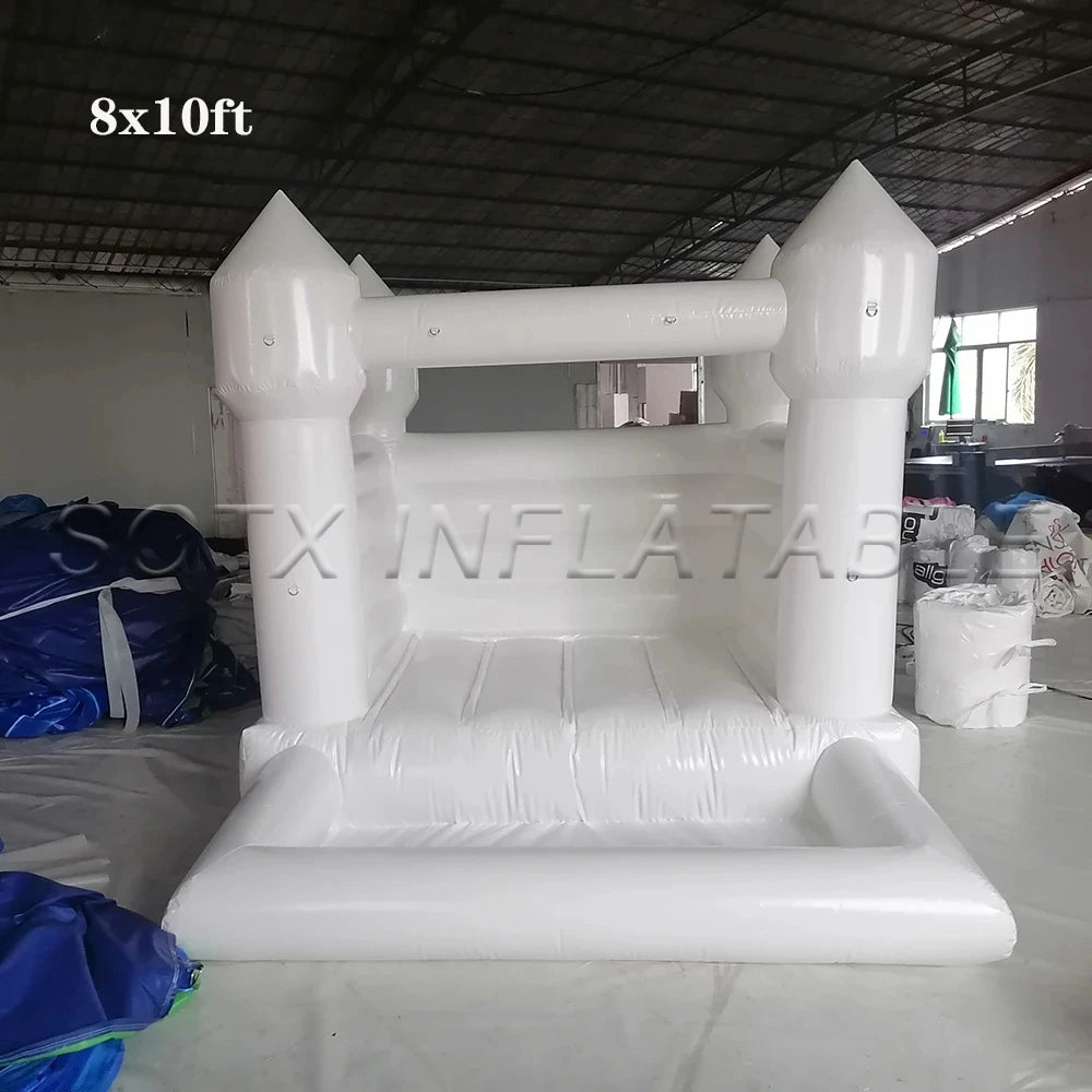 with ball pit 8x10ft kids ballpit jumping bounce castle inflatable toddler white bouncy house pink jumper