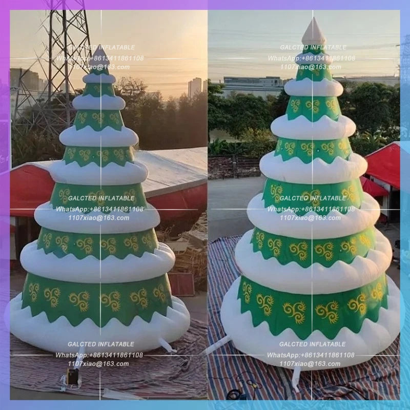 trees new year courtyard party Huge inflatable christmas tree santa claus big annual meeting decoration
