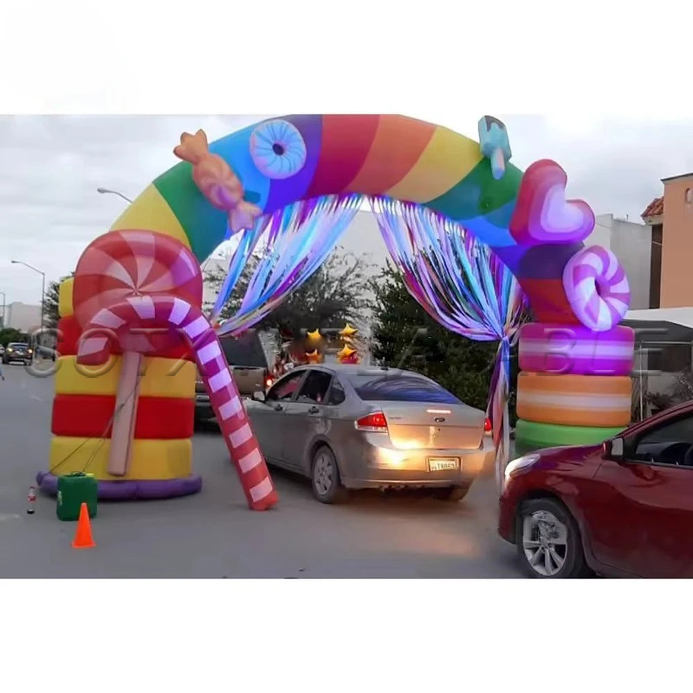 For Halloween Decoration Outdoor Inflatable Clown Arch Circus Entry Decor Giant Clown Model Entrance Archway Welcome Door Gate