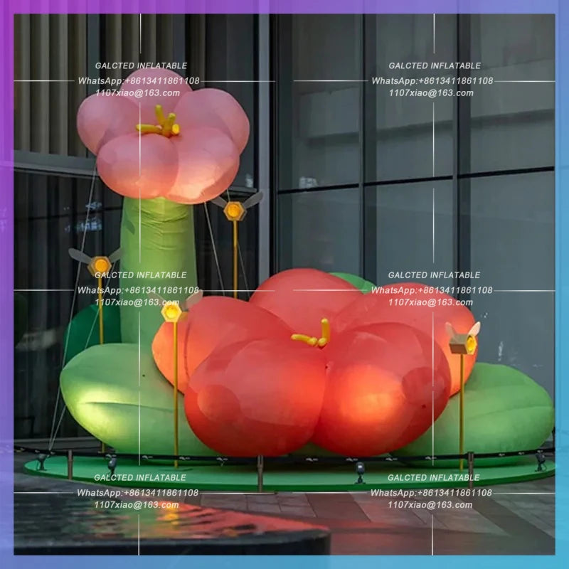 Theme Park Beach Photo Party Inflatable Flower Model Mall Outdoor Bar plant theme Earth Nature Day