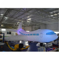Theme Party Decoration 10m/32.8ft Giant Inflatable Hanging Airplane Model Inflatable Aircraft with Lights for Advertising