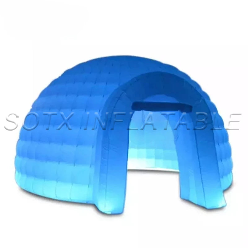 Business Supplies White Large Inflatable Dome Tent With Led Light Igloo Camping Dome Tent for Outdoor Advertising Commercial