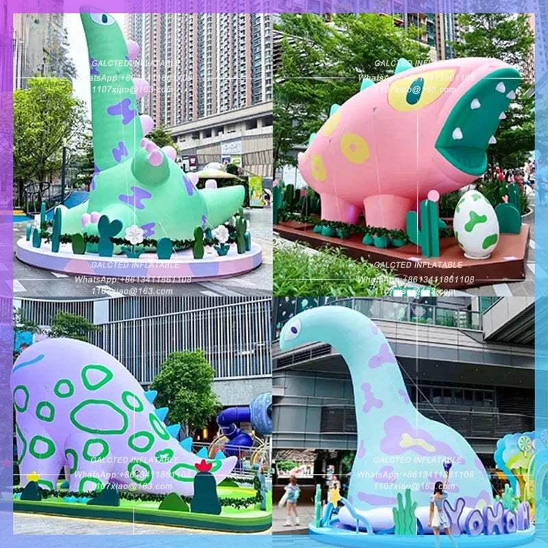 children's theme park music Inflatable cartoon graffiti creative dinosaur gas model festival lighting atmosphere