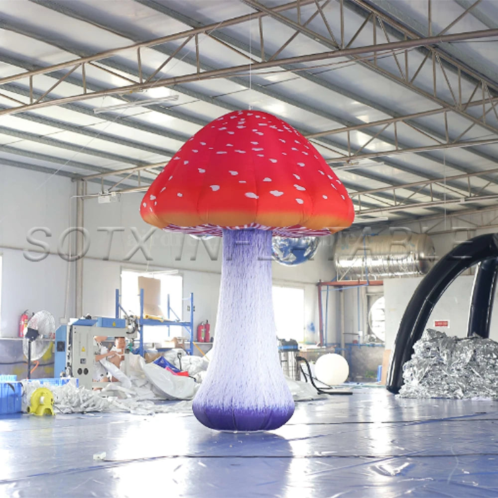 Balloon For promotion Free Shipping!Outdoor Decoration Giant Inflatable Mushroom Model Led Light Inflatable Mushroom