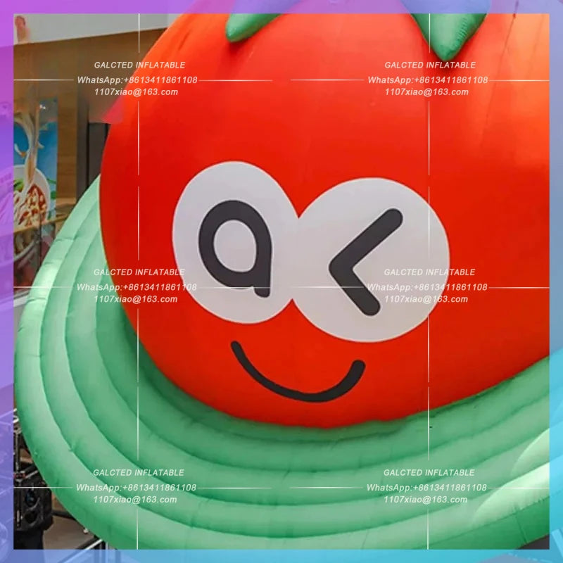 mall atrium farm courtyard party Inflatable tomato model lights advertising placement lighting layout