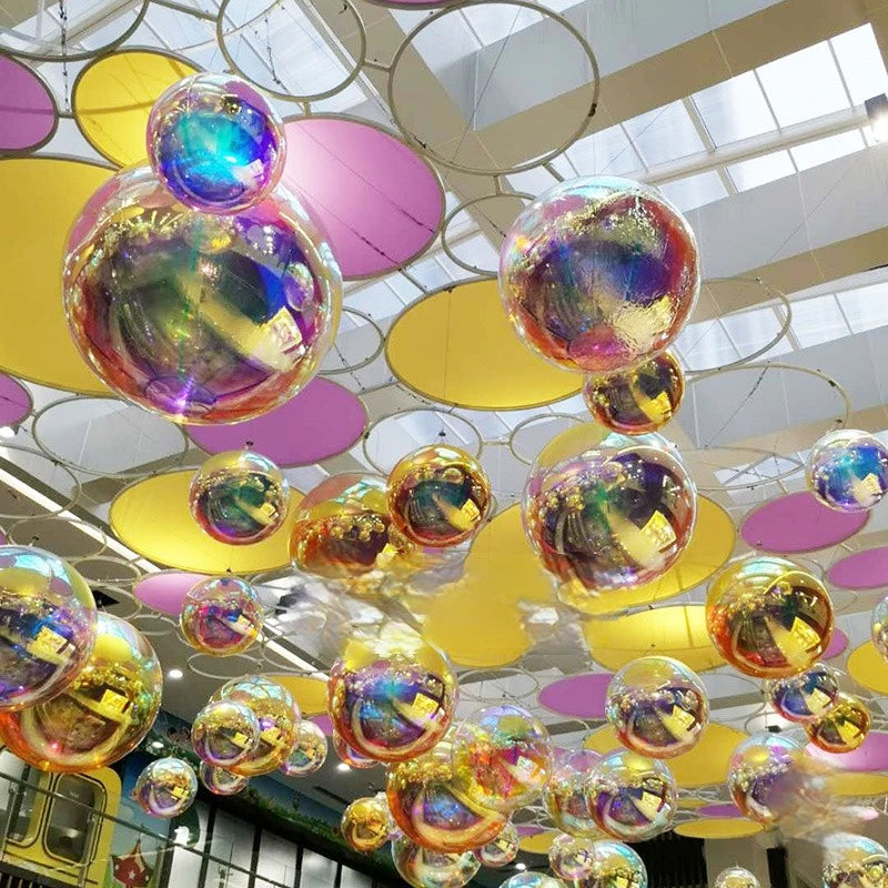 Inflatable Reflective Colorful PVC Ball,Inflatable Christmas Mirror Sphere, 5 pieces a lot Mirror Balls