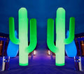 event decoration Outdoor artificial led light inflatable cactus for