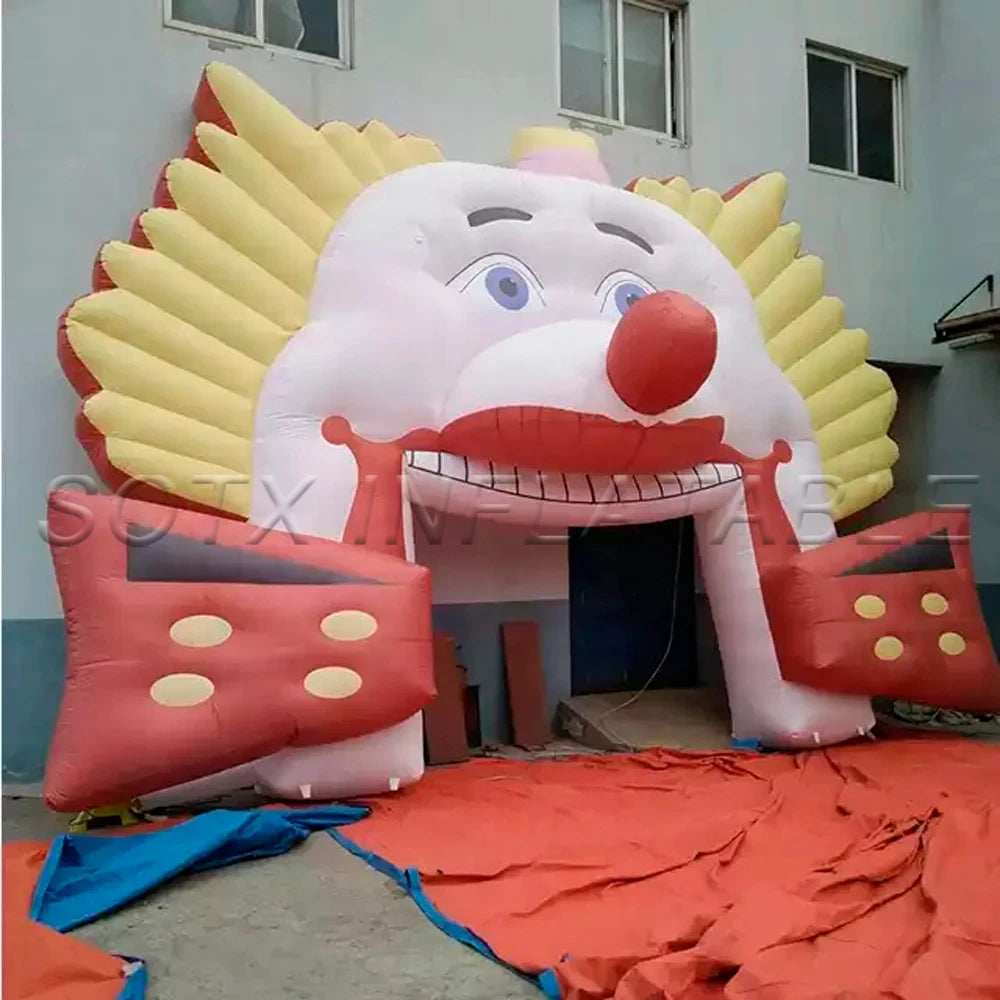 Party Event Ideas Halloween Decoration Giant Inflatable Clown Tunnel,Circus Clown Arch Entrance Gantry Celebration Carnival