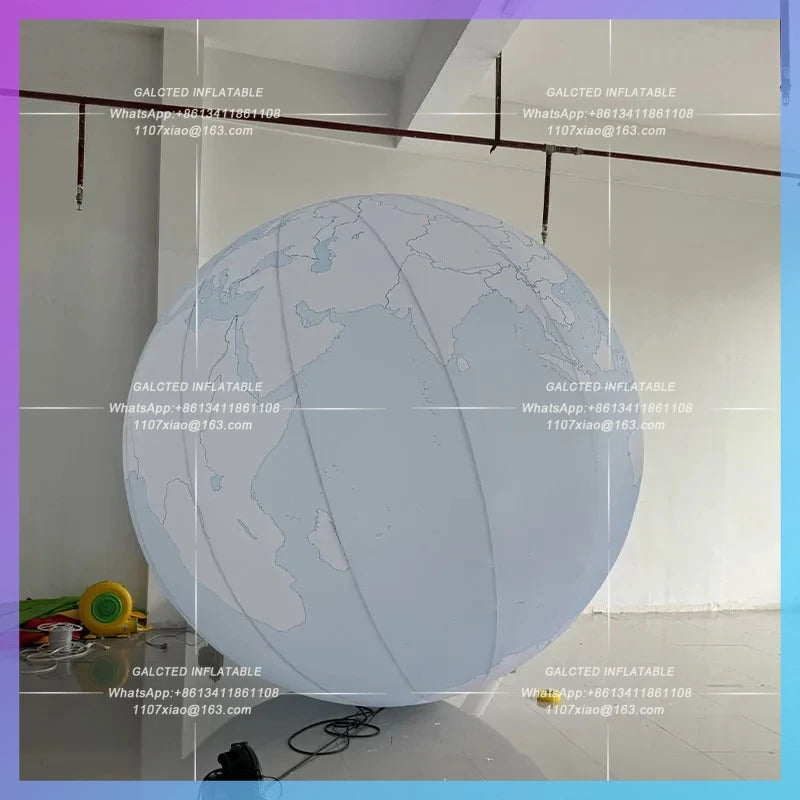 DIY Interactive teaching props school Inflatable map the Earth model can be doodled science museum lighting custom display