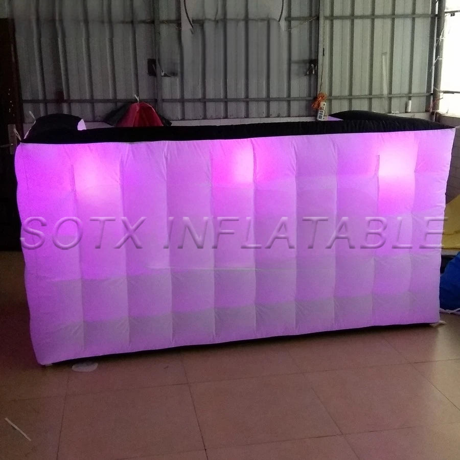 Colorful Spotlights For Sale Nicely Led Lighting Inflatable Bar Table/Counter,Advertising Logo Wall,Dj Booth Divider With
