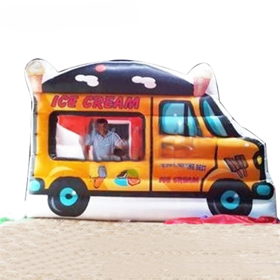Top quality inflatable ice cream van kiosk,shaved ice slush vendor selling station concession truck booth for sale