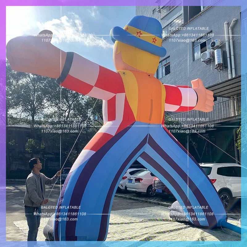 Joker Doll Theme Park 6M Inflatable Clown Air Blow Giant Circus  Entertainment Event Party Decoration Kids Park Advertising Toys