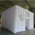 Party Cubic Marquee Large Led Lighting Portable Inflatable Night Club Tent With Windows For Event White Cube Tent Blow Up Square