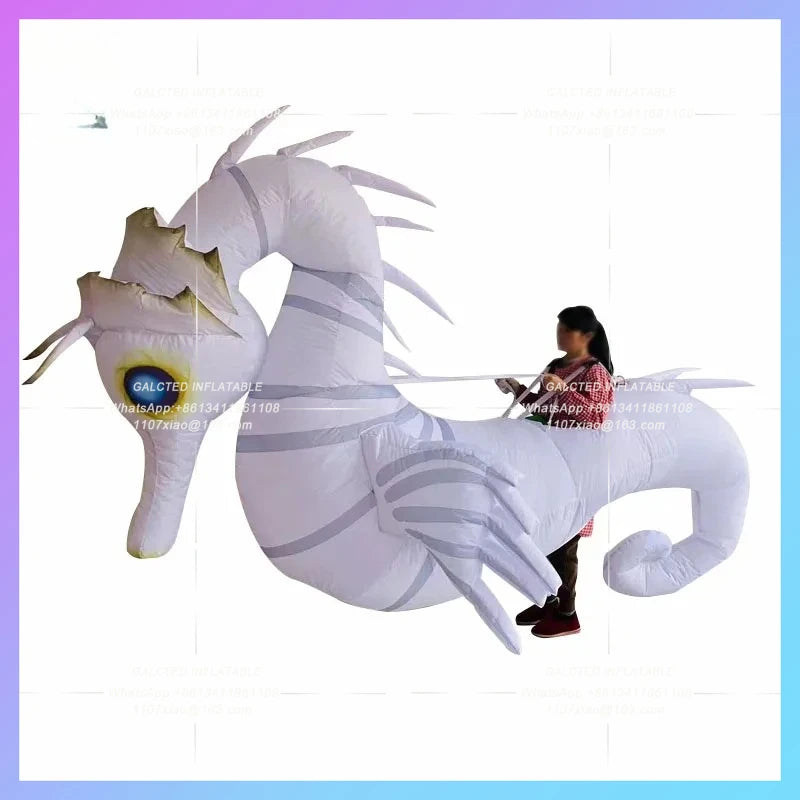 Walking Parade Halloween night club 3M inflatable Seahorse Air Model stage interactive atmosphere props