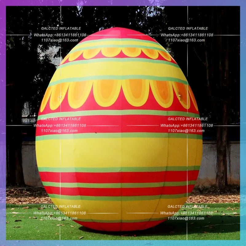 Children's Fun Activities Decoration Colorful Inflatable Easter Eggs Balloon  Easter Bunny Toys