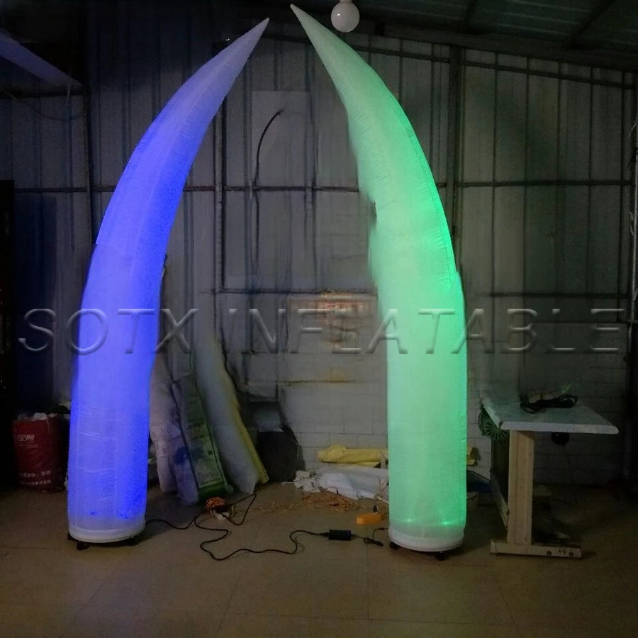 Wheels on Sale Nicely Style Ivory Pillar Illuminated Curved Cone Led Horns With Removable