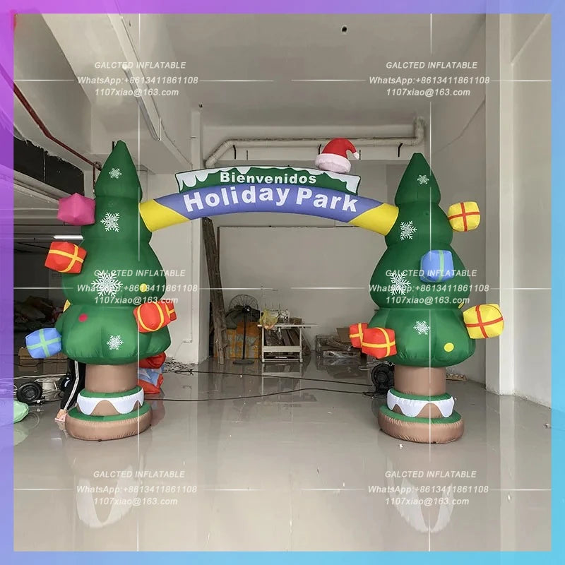 Christmas decoration theme activities Inflatable Christmas Tree Arch model park bar atmosphere can be illuminated decoration
