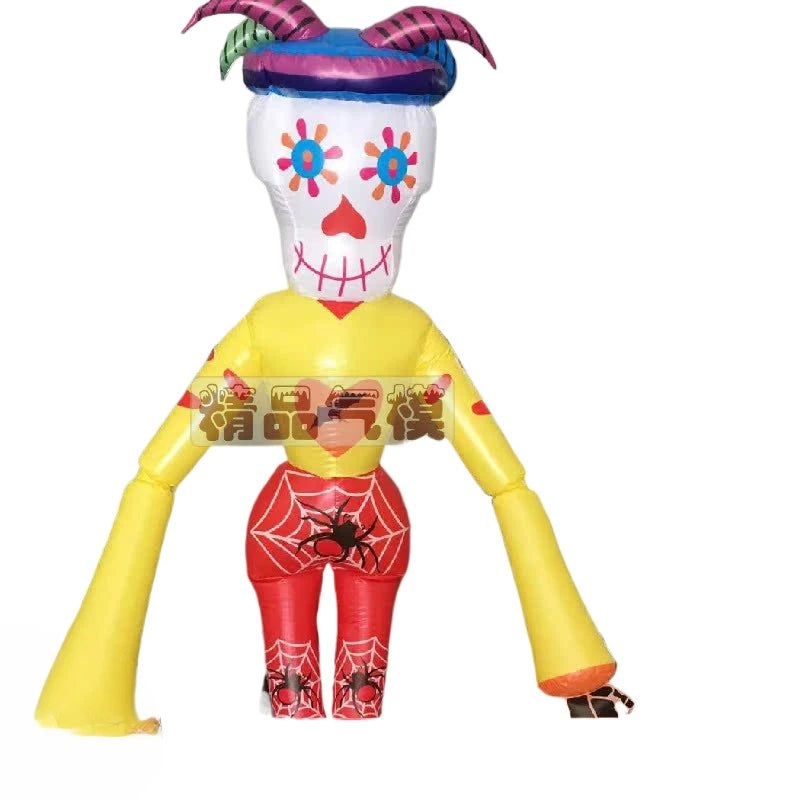 Halloween Inflatable Red Clown - Ideal for Haunted House Atmosphere, Bar Decorations, and Parade Props