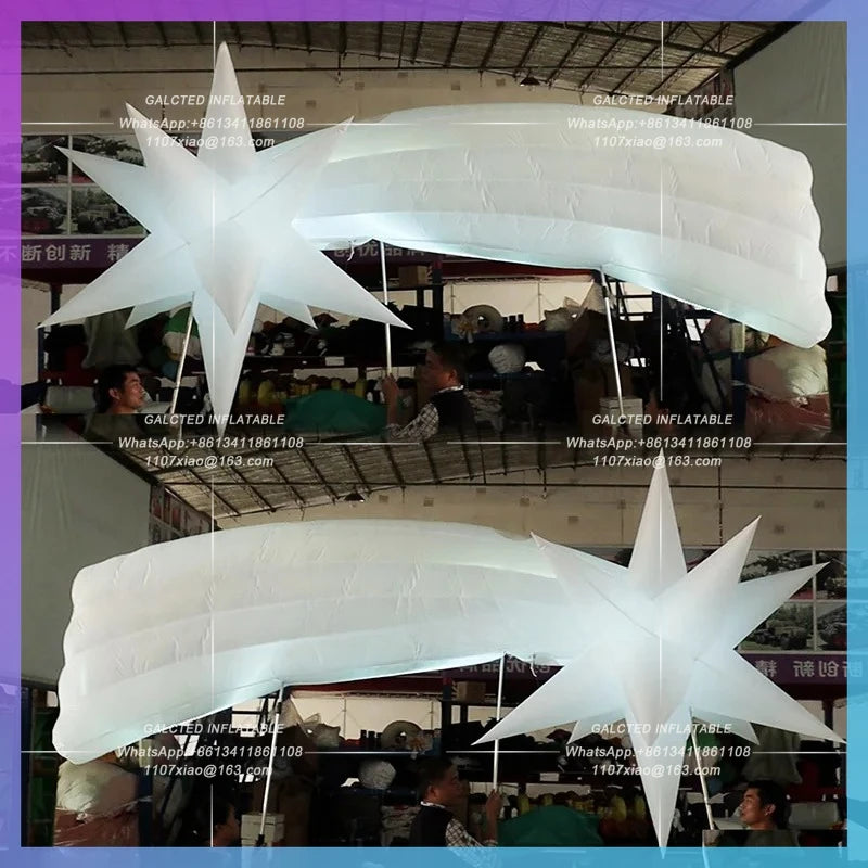Inflatable Star Balloon With Changing Lights Customized Inflatable Meteor Walking For Event Parade Decoration-Toys