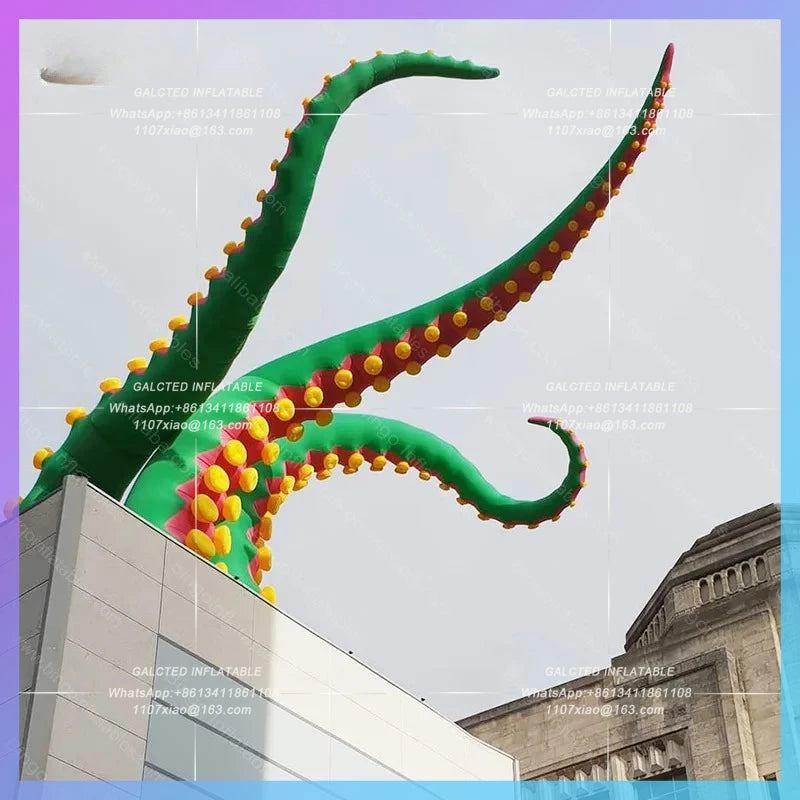 Inflatable Octopus Tentacle Customized 5~7 Meters High For Mall Decoration Giant Blow Up Squid Feet Balloon Toys - BG-O0063