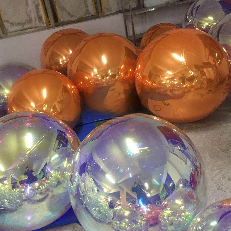 purple red Gold green white orange Sliver inflatable Mirror Ball Sphere Home Yard bar shopping mall christmas party Decoration
