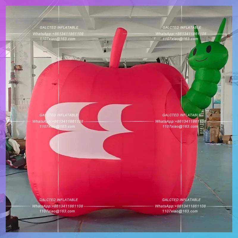 insect apple farm help farmers Inflatable apple air mold theme fair atmosphere Halloween lighting activities planning