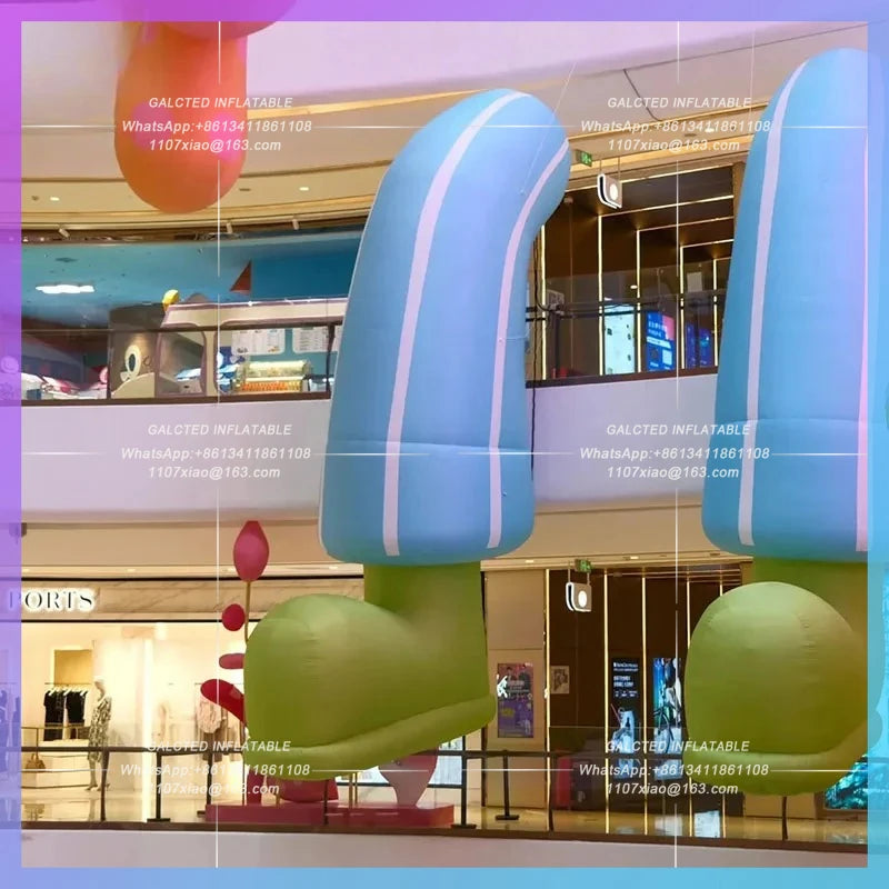 shopping mall atrium hanging creative Inflatable cartoon heart flower shoes air model  personality fantasy event planning