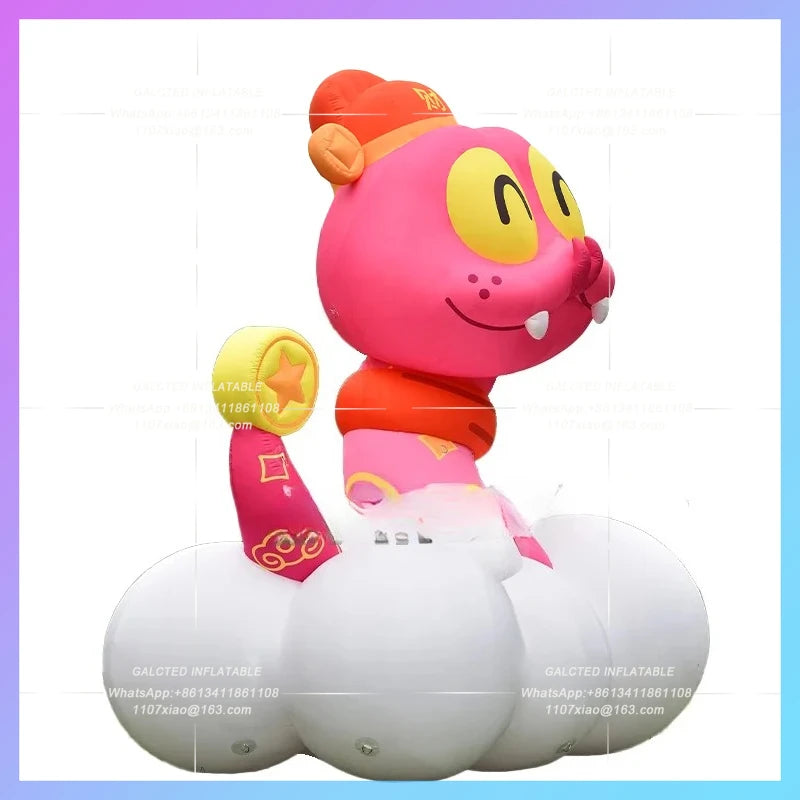 luck cartoon fortune snake Luck inflatable snake zoo new year decoration for Chinatown decoration