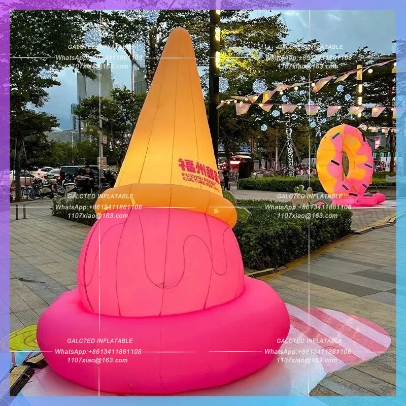 inflatable doughnut ice-cream Outdoor sweet festival advertising decoration cone lollipop birthday cake balloon sweet dessert