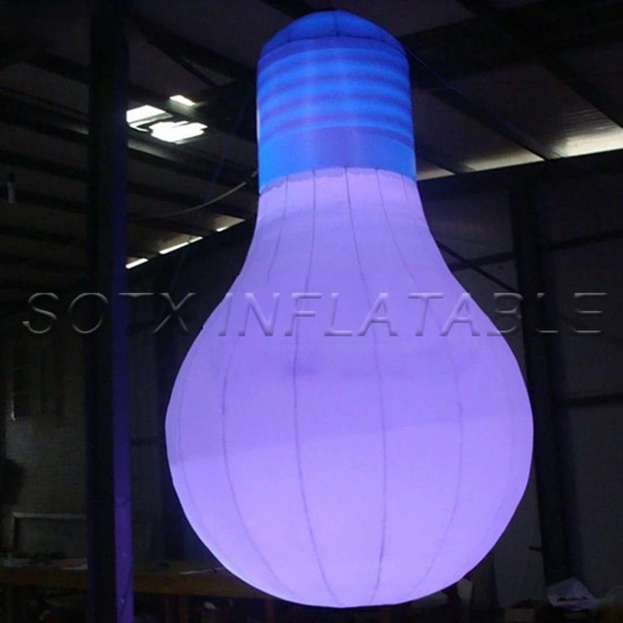 Led Lamp Hanging Inflatable Decorations 1.5 m H Lighting Inflatable Led Bulb, Inflatable