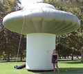 Tent For Event Outdoor Standing Giant Sliver Inflatable UFO Shaped Shelter