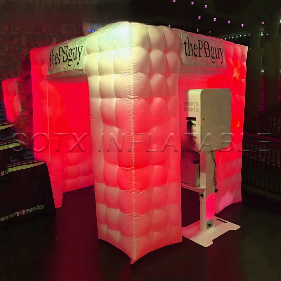 professional supplier Mobile Led bulb inflatable digital photo booth,photo party cube with free air blower by most