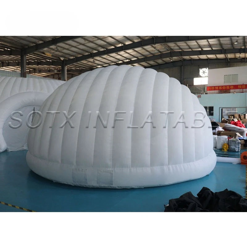 Wedding Trade Show 5.5m Dia.Giant Inflatable Helmet Dome Tent Inflatable Igloo Dome Tent with Door for Events Conferences