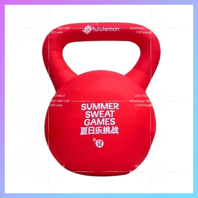 sports equipment fitness life Inflatable simulation kettlebell dumbbell model festival IP custom logo activities lighting advert