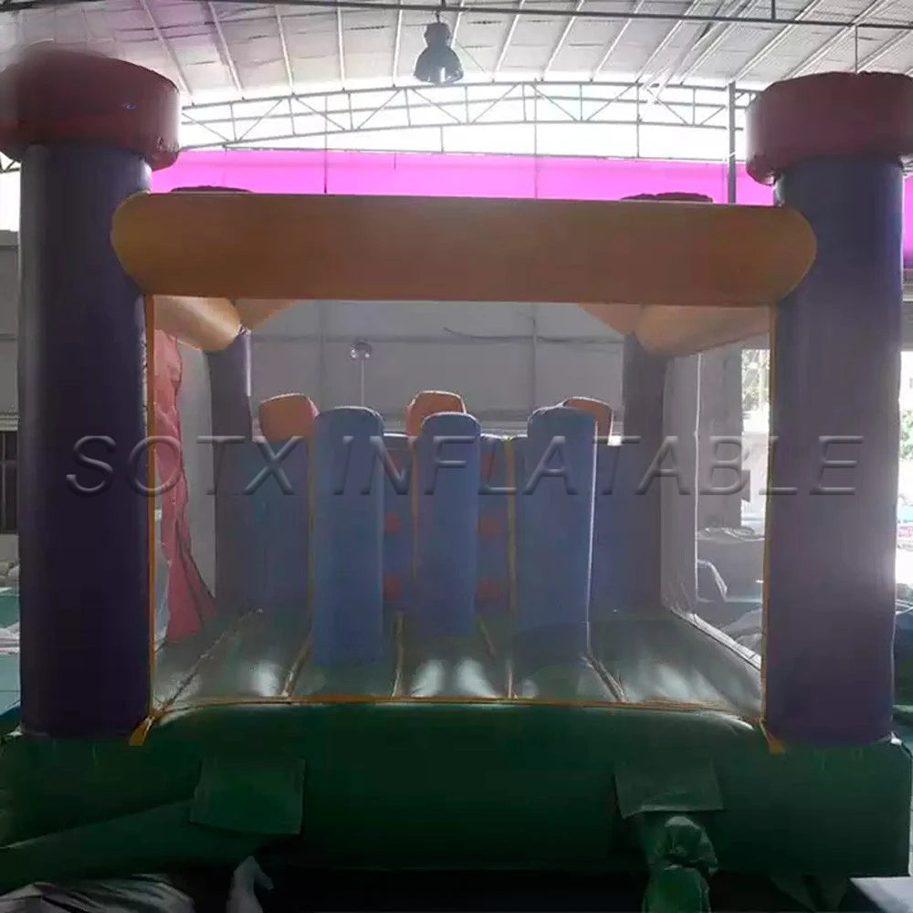 For Amusement Park Air Shipping Children's Inflatable Castle Outdoor Mini Toddlers Bouncer Jumping House Combo With Double Slide