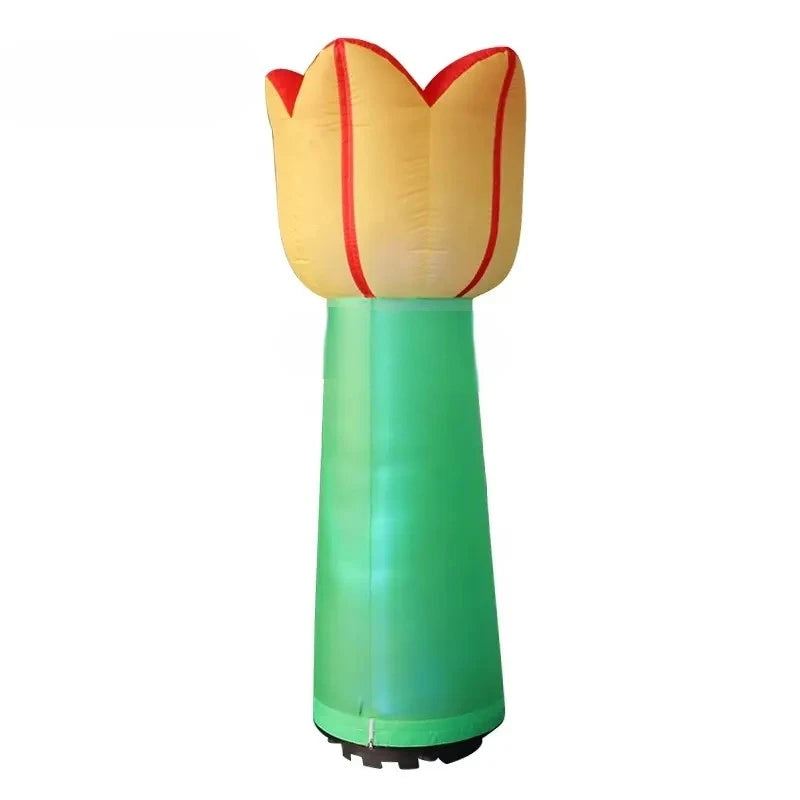 Park Events Advertising Giant Inflatable Flower Ground Decoration Inflatable Blossom Flower Model with Blower for Theme