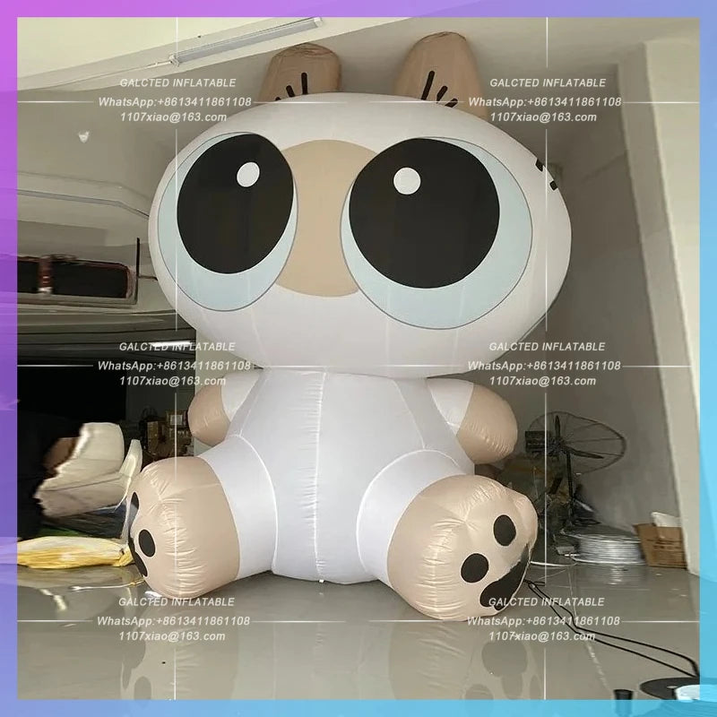 XIAODOUNI big-eyed cat Inflatable cartoon Siamese Cat Model  IP linkage flash custom lighting mall atrium props