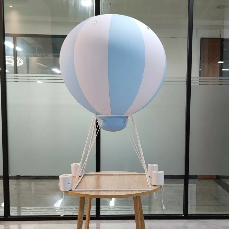 Birthday Party Decor 3/5ft Large Inflatable Hot Air Balloon PVC Inflatable Strips Balloon with Frame for Advertising Event
