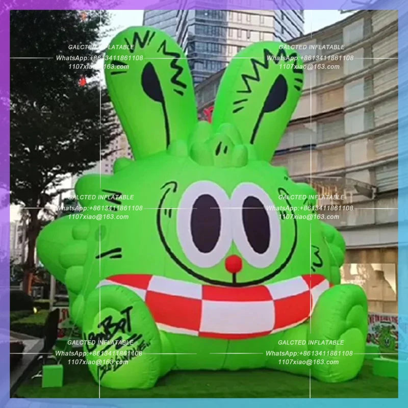 Creative Exhibition Bazaar Halloween Inflatable cartoon Green Rabbit Green Monster Gas Model atmosphere drainage