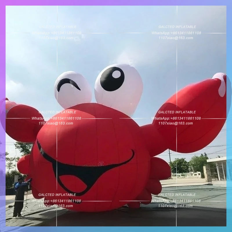 inflatable crab huge red cartoon Seafood restaurant  crab summer beach swimming theme activity decoration