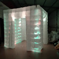 Party and Events 2.4m Cubic Shape Photo Selfie Tent Inflatable Photo Booth Props Led Lighting Tent for