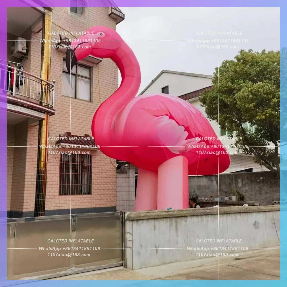 Inflatable Flamingo Pink Lady Party Decoration Giant  Inflatable Bird Animal Balloons For Advertising