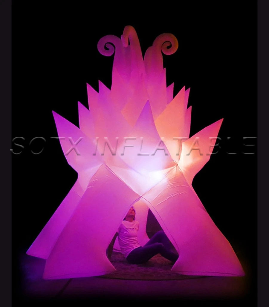 inflatable Lotus flower High Quality inflatable Dragon Lotus, lights party decoration used wedding