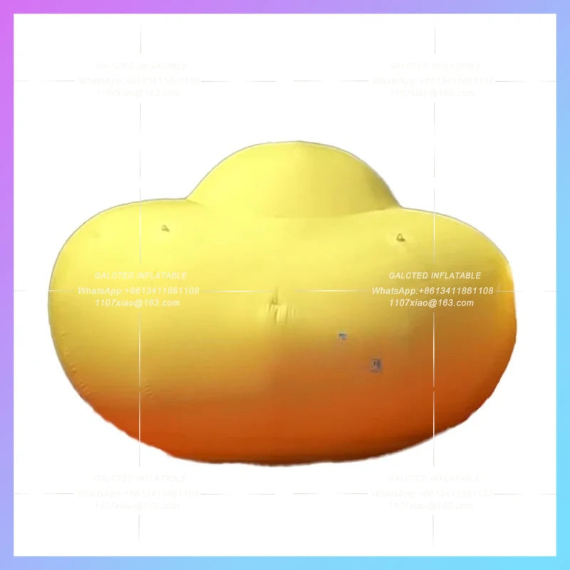 blower power oxford material Huge yellow inflatable gold bullion continue  for 2025 new year decoration