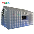 Show Business Decor LED Inflatable Air Cube Tent Inflatable Black Tent House Disco Light Nightclub Tent for Party Event
