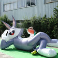 For Advertisements New Style Inflatable Easter Decoration "Grey Rabbit Dozing On Its Back" Inflatable Model Decoration